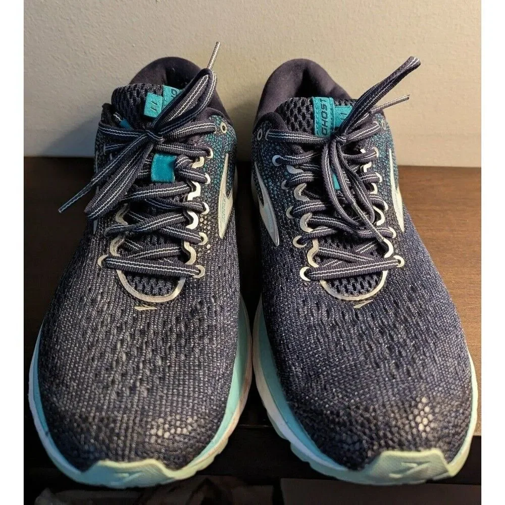 * Brooks Ghost 11 Navy Teal Running Shoes Women's 10.5 B 1202771D493